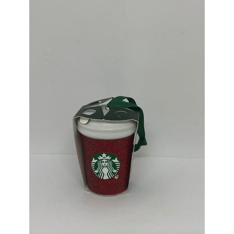 Starbucks Red Glitter Ceramic Cup Holiday 2019 Christmas Tree Ornament for sale online